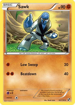 Sawk (/114) [BW: Base Set] Pokemon Single Pokémon