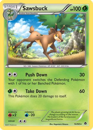 Sawsbuck (/98) Reverse Holofoil [BW: Emerging Powers] Pokemon Single Pokémon