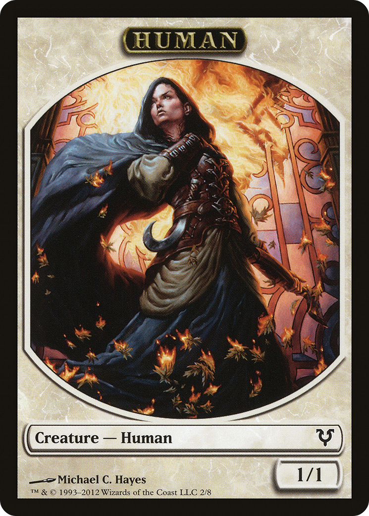 Human (AVR-002) [Tokens] Avacyn Restored Tokens MTG Single Wizards of the Coast