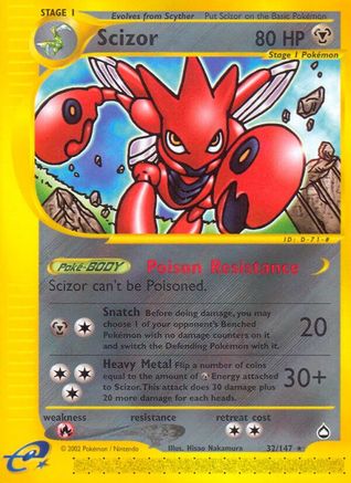 Scizor (/147) Reverse Holofoil [Vintage: Aquapolis] Pokemon Single Pokémon