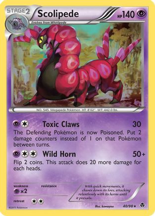 Scolipede (/98) Reverse Holofoil [BW: Emerging Powers] Pokemon Single Pokémon