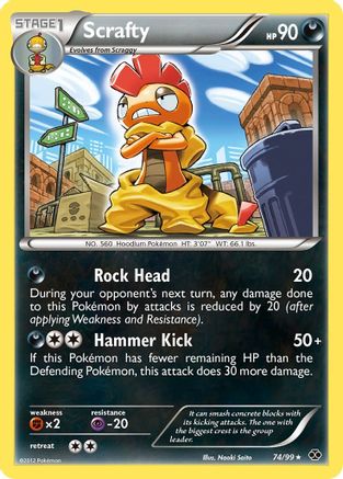 Scrafty (74/99) Reverse Holofoil [BW: Next Destinies] Pokemon Single Pokémon