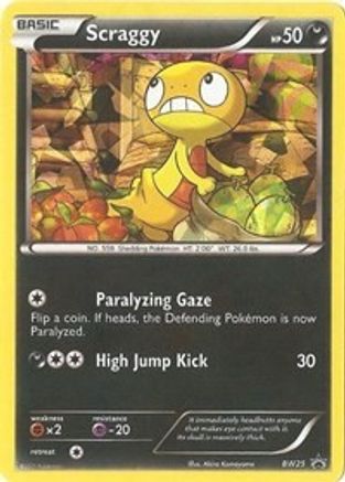 Scraggy - BW25 (Cosmos Holo) (/101) Holofoil [Promos: BW Promos] Pokemon Single Pokémon