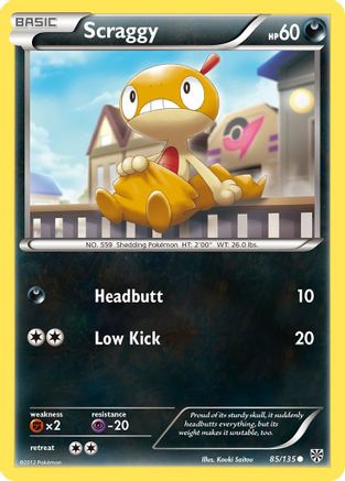 Scraggy (/135) Reverse Holofoil [BW: Plasma Storm] Pokemon Single Pokémon