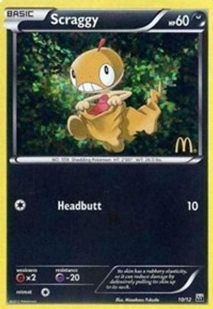 Scraggy 10/12 (/12) Holofoil [Promos: McDonalds Promos 2012] Pokemon Single Pokémon
