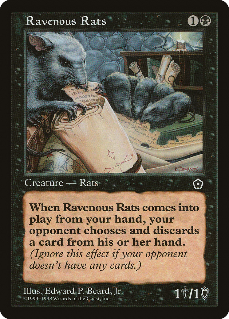 Ravenous Rats (P02-087) [Misc] Portal Second Age MTG Single Wizards of the Coast
