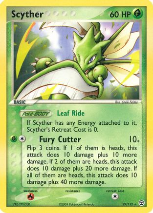 Scyther (/112) Reverse Holofoil [EX: FireRed & LeafGreen] Pokemon Single Pokémon