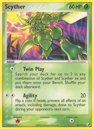 Scyther (/115) Reverse Holofoil [EX: Unseen Forces] Pokemon Single Pokémon