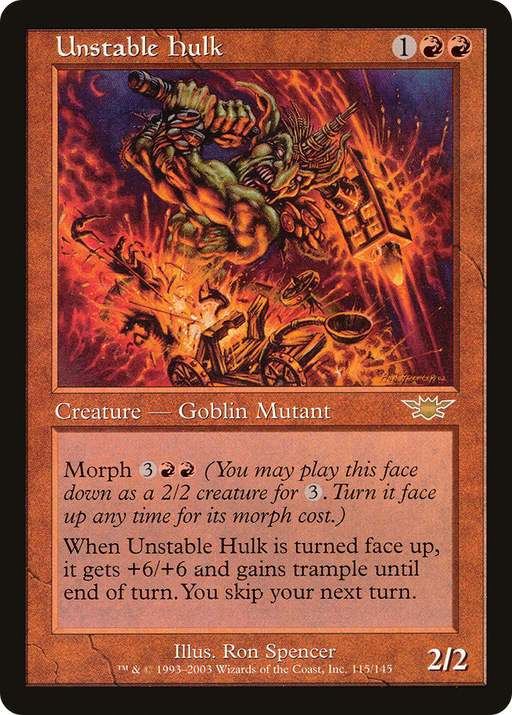 Unstable Hulk (LGN-115) [Legions] Foil MTG Single Wizards of the Coast