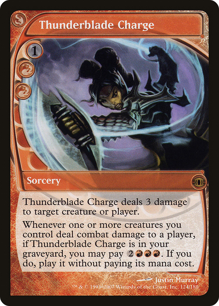 Thunderblade Charge (FUT-124) [Future Sight] Foil MTG Single Wizards of the Coast