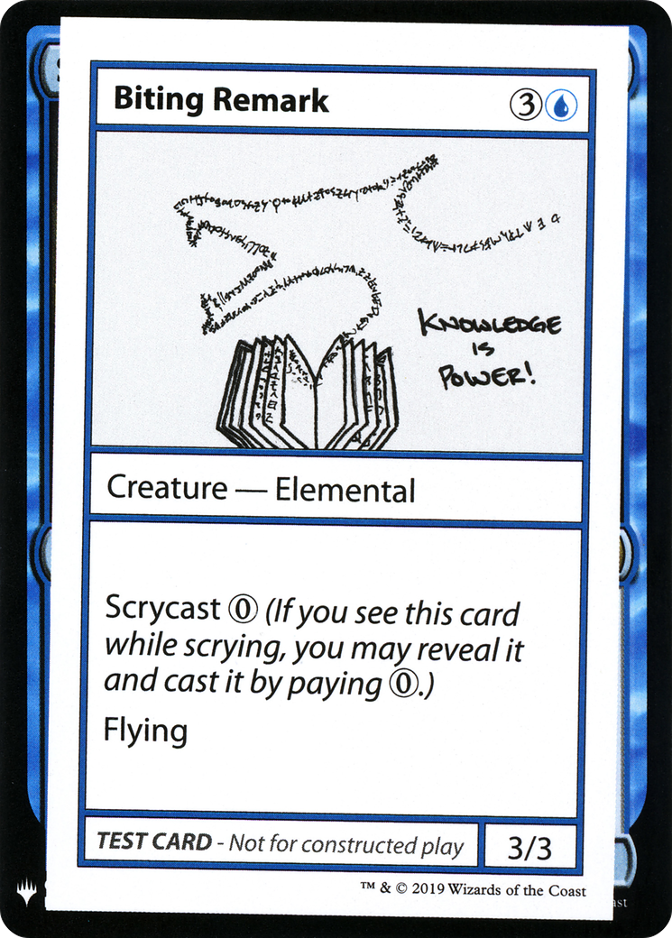 Biting Remark (CMB1-) [Mystery Booster] Playtest Cards 2019 MTG Single Wizards of the Coast