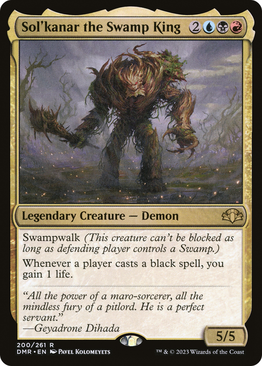 Sol'kanar the Swamp King (DMR-200) [Dominaria Remastered] Foil MTG Single Wizards of the Coast