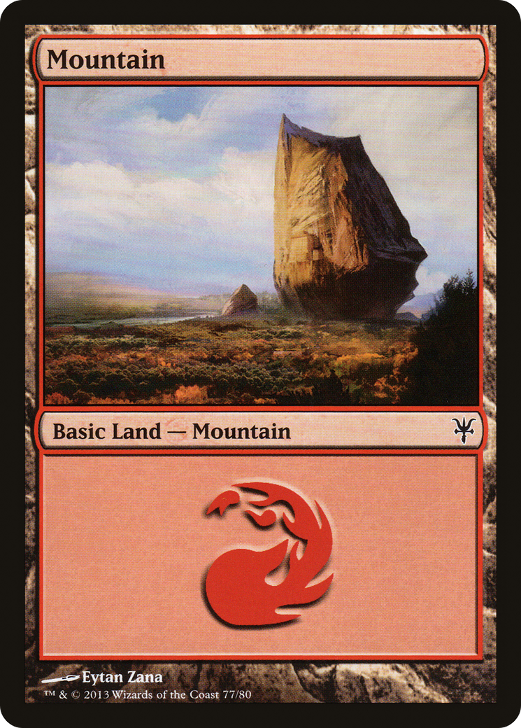 Mountain (77) (DDK-077) [Misc] Duel Decks: Sorin vs. Tibalt MTG Single Wizards of the Coast
