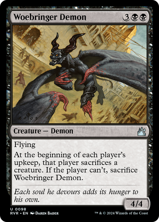 Woebringer Demon (RVR-098) [Ravnica Remastered] MTG Single Wizards of the Coast