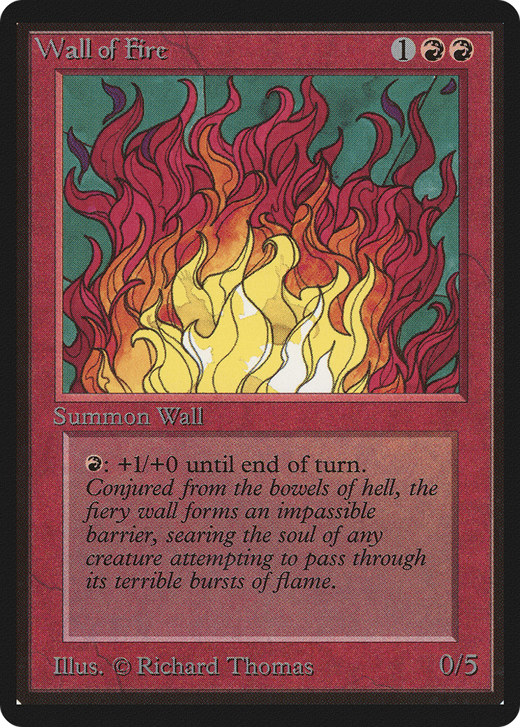 Wall of Fire (LEB-) [Oldschool] Limited Edition Beta MTG Single Wizards of the Coast