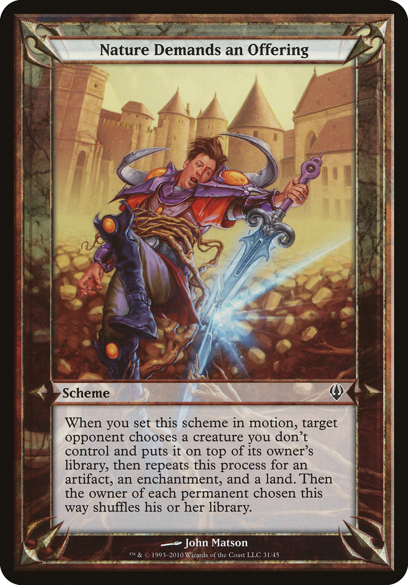 Nature Demands an Offering (Archenemy) (OVER-) [Misc] Archenemy Schemes MTG Single Wizards of the Coast