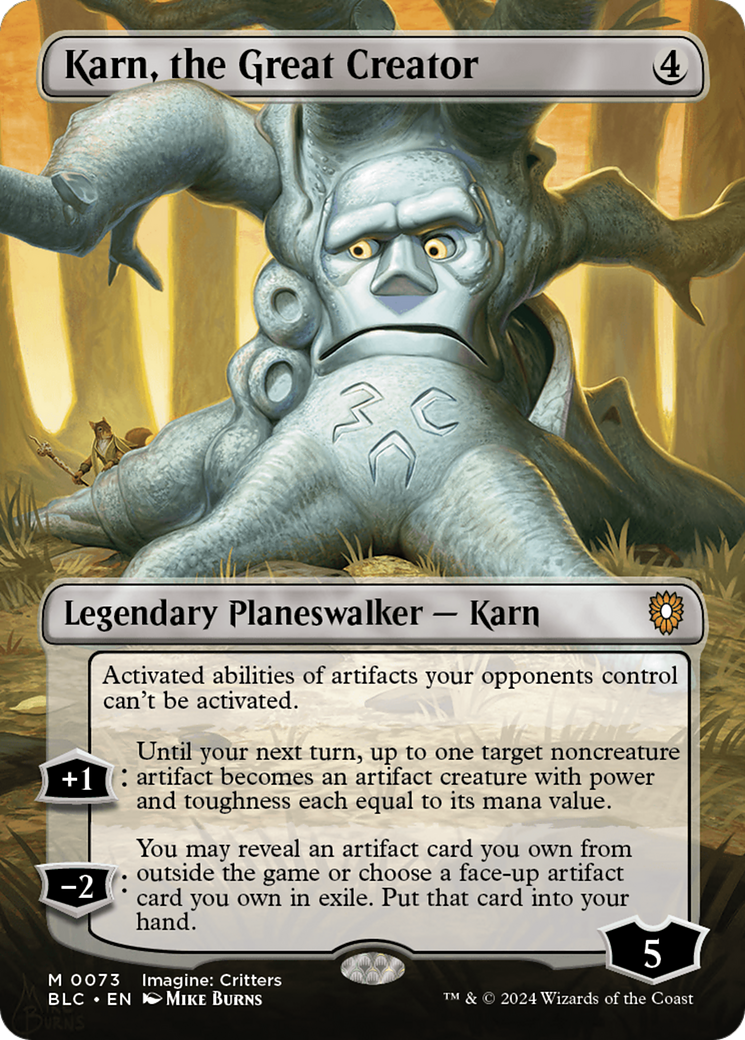 Karn, the Great Creator (BLC-073) [Bloomburrow Commander] (Borderless) MTG Single Wizards of the Coast