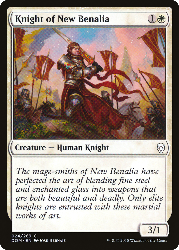 Knight of New Benalia (DOM-024) [Dominaria] Foil MTG Single Wizards of the Coast