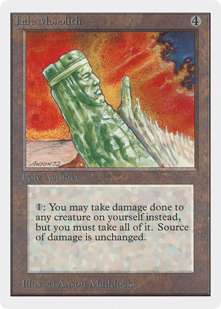 Jade Monolith (2ED-253) [Oldschool] Unlimited Edition MTG Single Wizards of the Coast