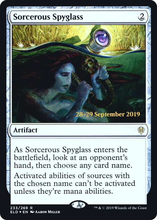 Sorcerous Spyglass (ELD) (PRE-233) [Throne of Eldraine Promos] Foil MTG Single Wizards of the Coast