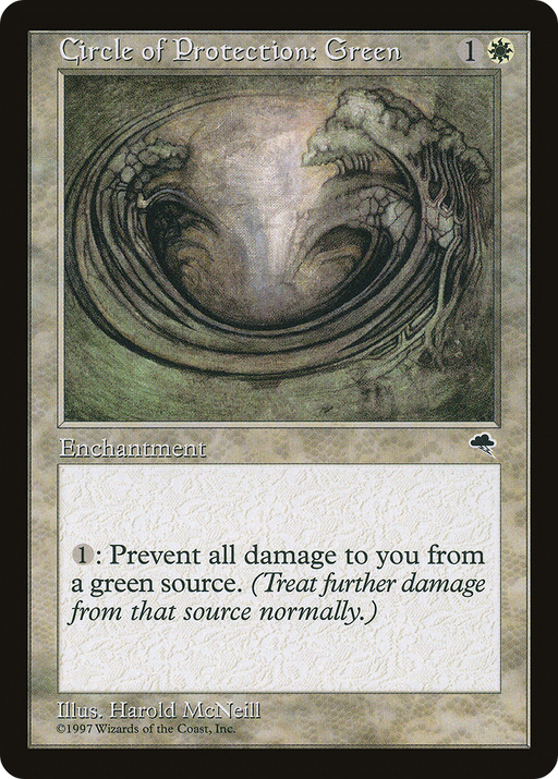 Circle of Protection: Green (TMP-010) [Tempest] MTG Single Wizards of the Coast