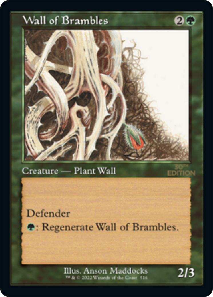 Wall of Brambles (30A-516) [30th Anniversary Edition] MTG Single Wizards of the Coast