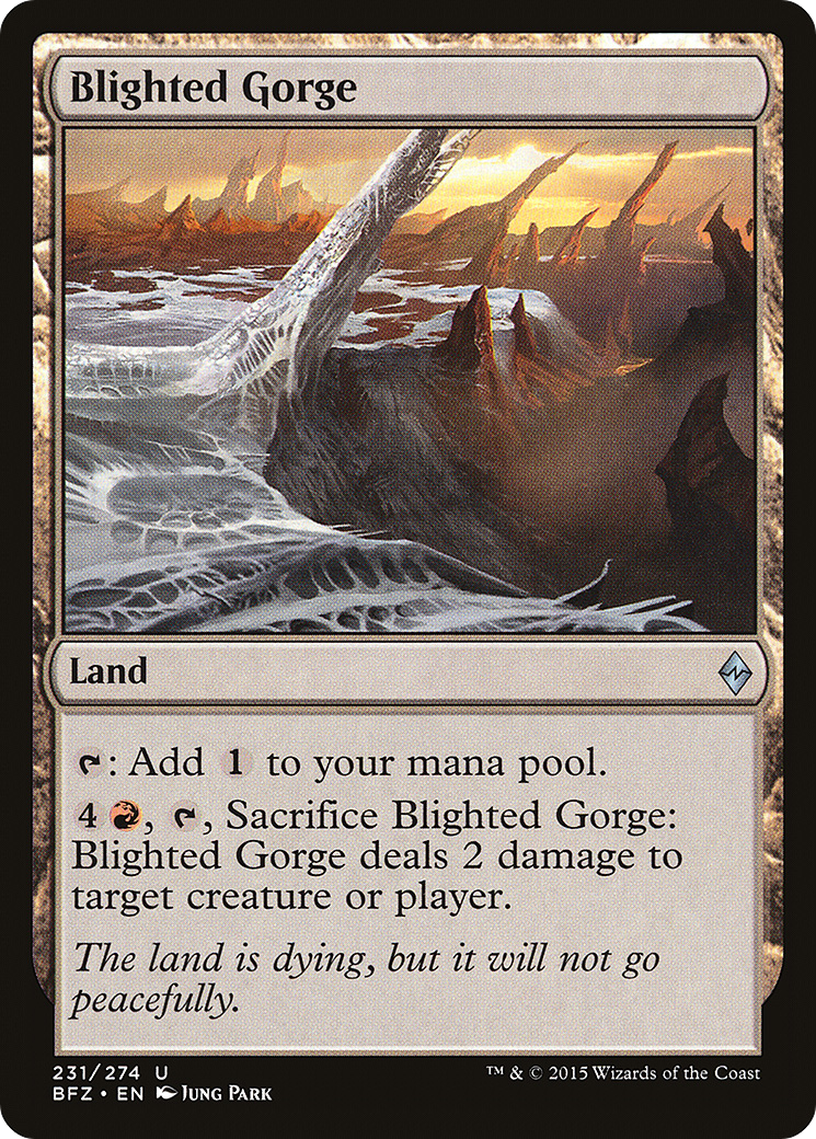 Blighted Gorge (BFZ-231) [Battle for Zendikar] Foil MTG Single Wizards of the Coast