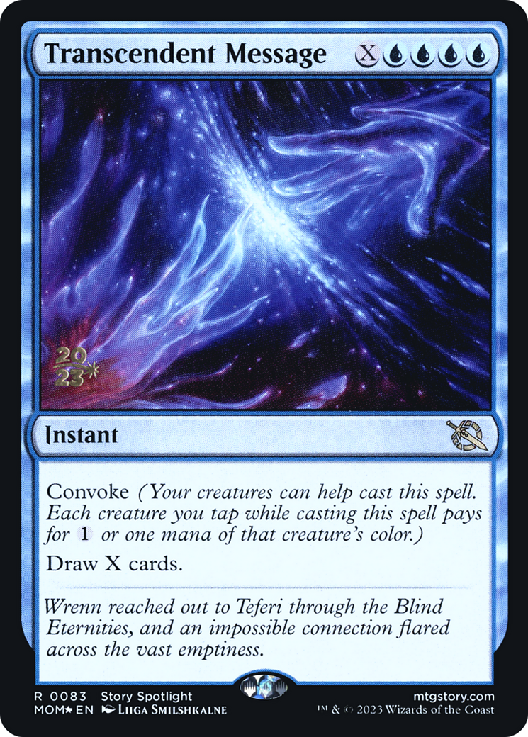 Transcendent Message (PRE-83S) [March of the Machine Promos] Foil MTG Single Wizards of the Coast