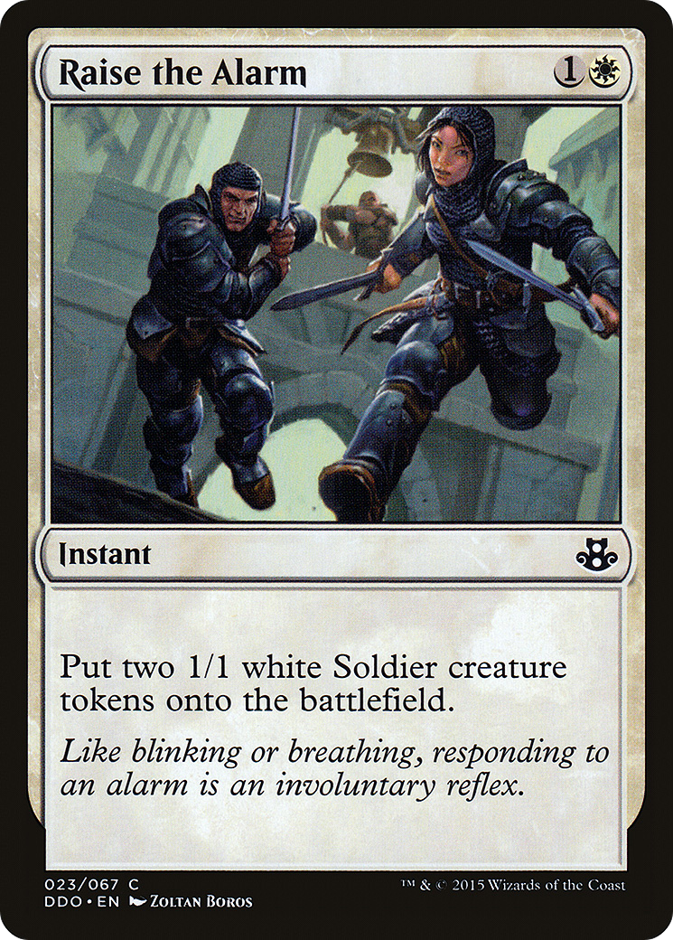 Raise the Alarm (DDO-023) [Misc] Duel Decks: Elspeth vs. Kiora MTG Single Wizards of the Coast