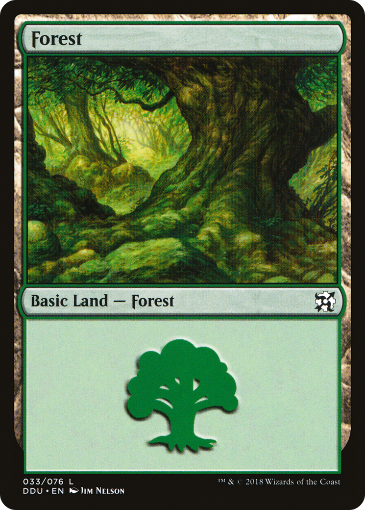 Forest (33) (DDU-033) [Misc] Duel Decks: Elves vs. Inventors MTG Single Wizards of the Coast