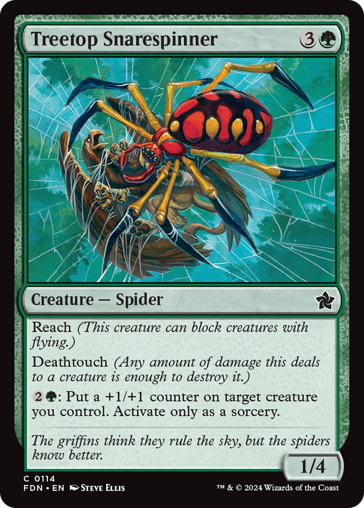 Treetop Snarespinner (FDN-114) [Foundations] Foil MTG Single Wizards of the Coast