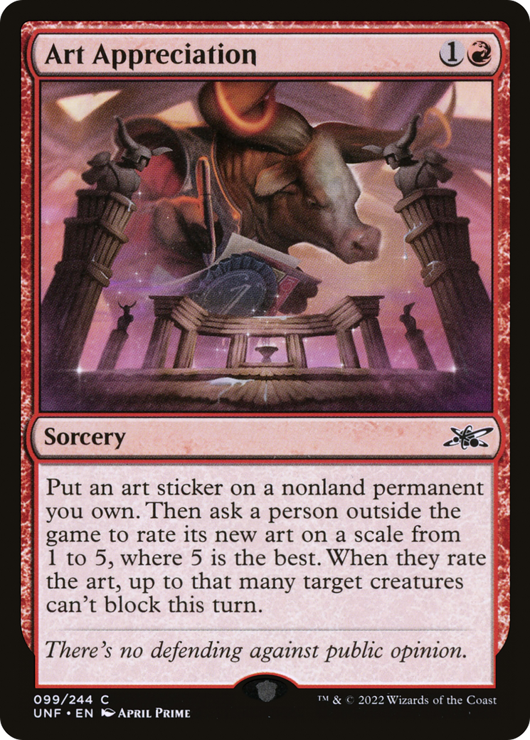 Art Appreciation (UNF-099) [Unfinity] Foil MTG Single Wizards of the Coast