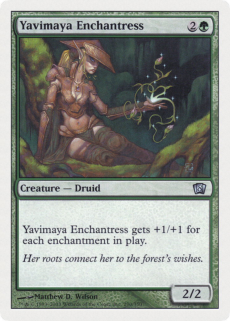 Yavimaya Enchantress (8ED-290) [8th Edition] Foil MTG Single Wizards of the Coast