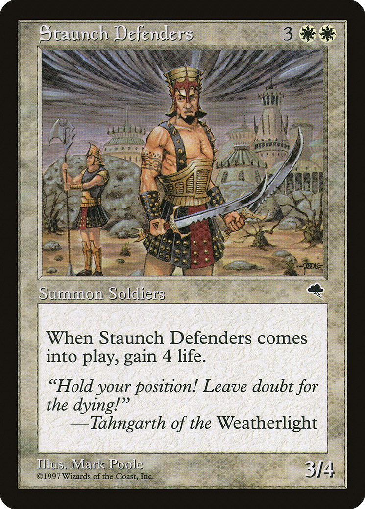 Staunch Defenders (TMP-049) [Tempest] MTG Single Wizards of the Coast