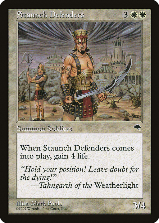 Staunch Defenders (TMP-049) [Tempest] MTG Single Wizards of the Coast