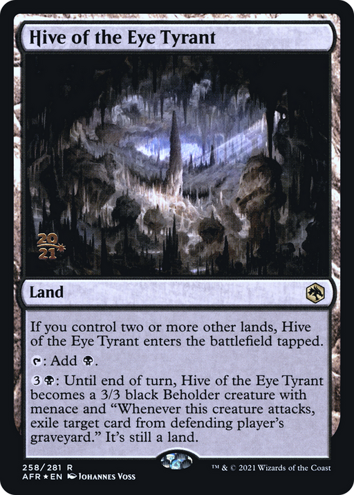 Hive of the Eye Tyrant [Dungeons & Dragons: Adventures in the Forgotten Realms Prerelease Promos] MTG Single Magic: The Gathering