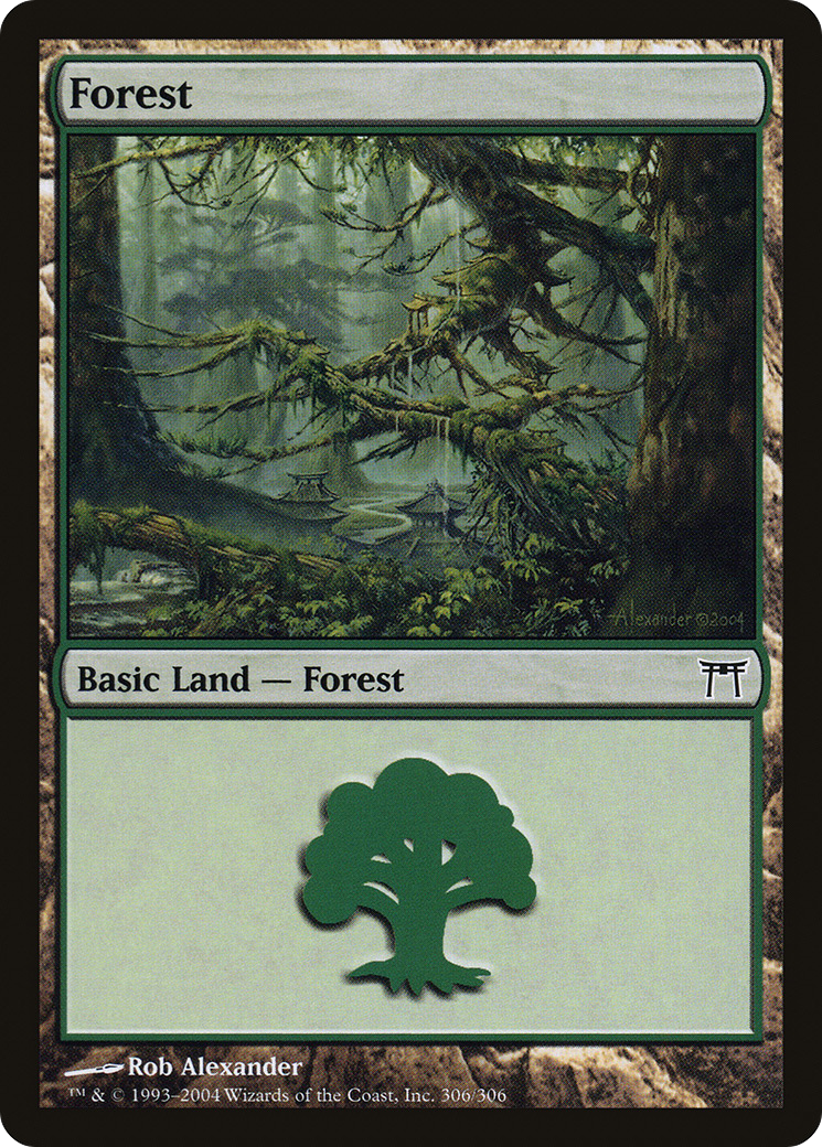 Forest (306) (CHK-306) [Champions of Kamigawa] Foil MTG Single Wizards of the Coast