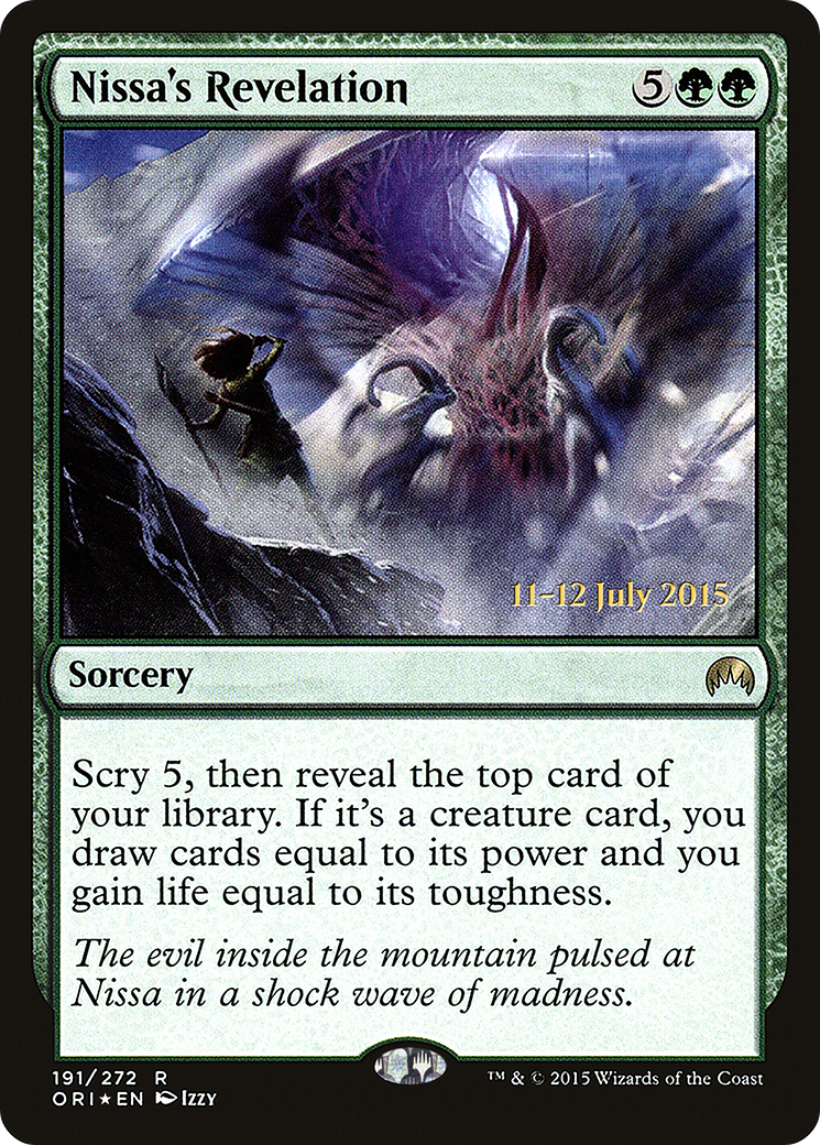 Nissa's Revelation (PRE-191S) [Magic Origins Promos] Foil MTG Single Wizards of the Coast