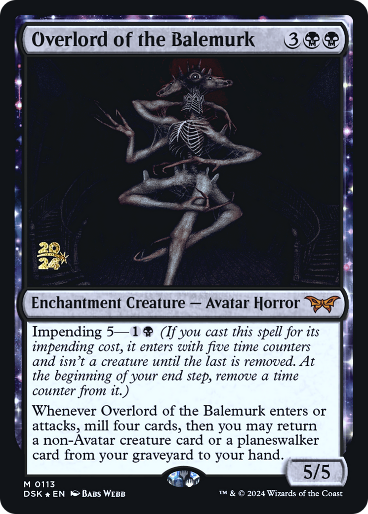 Overlord of the Balemurk (PRE-113) [Duskmourn: House of Horror Promos] Foil MTG Single Wizards of the Coast