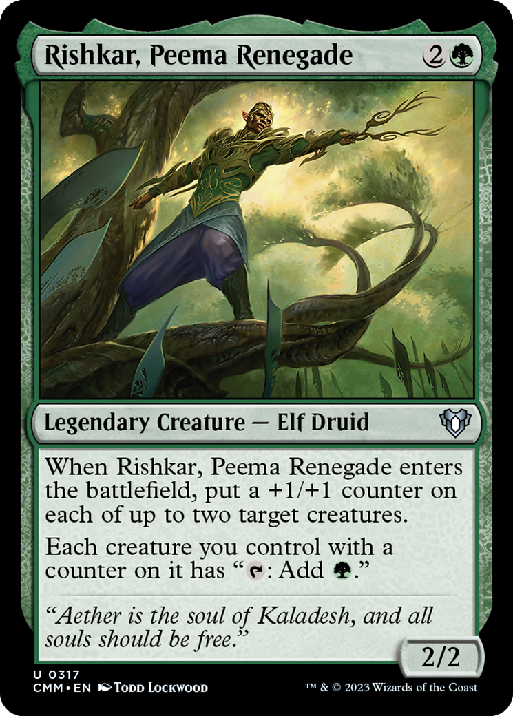 Rishkar, Peema Renegade (CMM-317) [Commander Masters] Foil MTG Single Wizards of the Coast