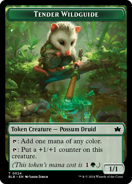 Tender Wildguide Token (BLB-024) [Tokens] Bloomburrow Tokens MTG Single Wizards of the Coast