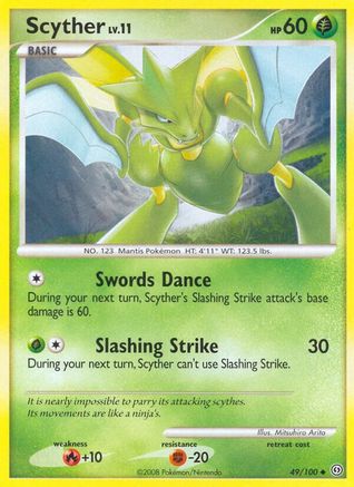 Scyther (49/100) Reverse Holofoil [DP: Stormfront] Pokemon Single Pokémon