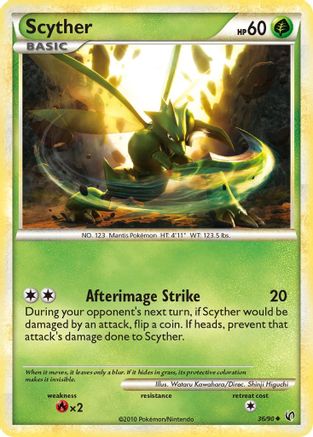 Scyther (36) (/90) Reverse Holofoil [HGSS: Undaunted] Pokemon Single Pokémon
