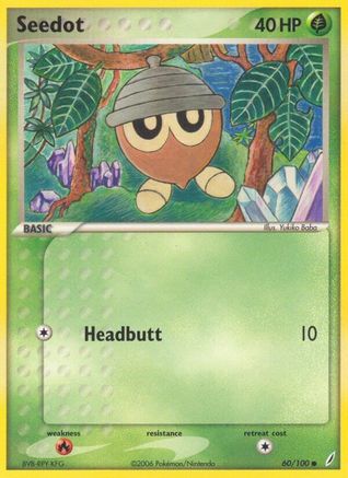 Seedot (60/100) [EX: Crystal Guardians] Pokemon Single Pokémon