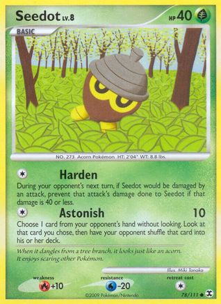 Seedot (/111) Reverse Holofoil [Platinum: Rising Rivals] Pokemon Single Pokémon
