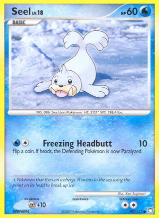 Seel (97/123) Reverse Holofoil [DP: Mysterious Treasures] Pokemon Single Pokémon