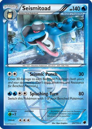 Seismitoad (Team Plasma) (26/116) [BW: Plasma Freeze] Pokemon Single Pokémon