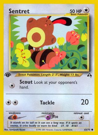Sentret (63/75) 1st Edition [Vintage: Neo Discovery] Pokemon Single Pokémon