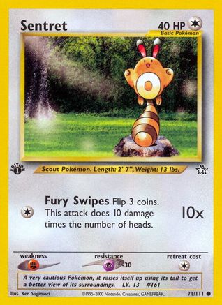 Sentret (71/111) 1st Edition [Vintage: Neo Genesis] Pokemon Single Pokémon