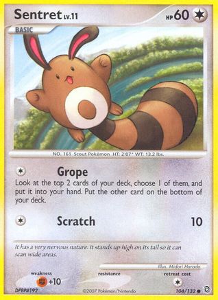 Sentret (104/132) Reverse Holofoil [DP: Secret Wonders] Pokemon Single Pokémon